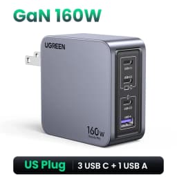 UGREEN 160W GaN Charger PD3.1 Type C QC4.0 3.0 Quick Charge For Macbook Pro Laptop USB Fast Charger For iPhone 18 Xiaomi Tablet