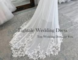 Eightale Boho Wedding Dresses V-Neck Lace Appliques A-Line Spaghetti Straps Customized Court Train Bridal Gown Vestido De Novia
