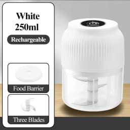 TINSOL 250ml Mini Wireless Electric Garlic Masher USB Rechargeable Vegetable Chopper Garlic Grinder Kitchen Garlic Food Chopper