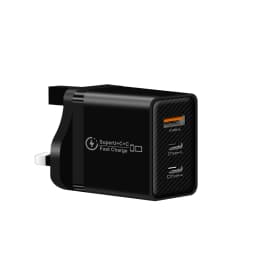 48W 3 Ports USB Fast Charger QC 3.0 PD Type C Wall Adapter EU US UK Plug For iPhone 15 Xiaomi Samsung Huawei For Phone Charging