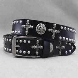 Designer Brand Belt Men Rivet Real Leather Pin Belt Male Black Rock Genuine Leather Cowhide Luxury Punk Belt Jeans