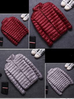 Ultra Light Down Jackets Feather Cotton Hoodie Autumn Winter Men Long Sleeve Zipper Waterproof Lightweight Coat Tops Oversize