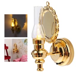 1PCS 1/6 1/12 Scale Dollhouse Lights Miniature LED Wall Sconce Lamp Battery Operated With ON/OFF Switch Lighting Accessories