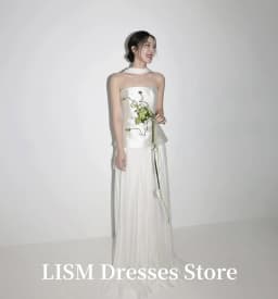 LISM Elegant Korea Wedding Dresses With Scalf Photo Shoot Soft Tulle Floor Length Elegant Bridal Gowns웨딩드레스 Customized Corsets