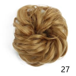 Synthetic Hair Bun Wig Donut Wavy Elastic Rubber Scrunchie Hair Pieces Ladies Ponytail Hair Extension Curly Wrap