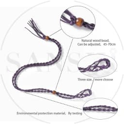 Lucky Stone Storage Rope Bag DIY Necklace Cord Empty Meditation Stone Holder Net Rope Ornament Cord Jewelry Making Accessories