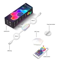 Tuya Quantum Lamp Smart APP WIFI Bluetooth Night Light LED Hexagon Panel Lamps Voice Control Induction Neon Light DIY Wall Light