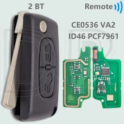 DR CE0523 ID46 PCF7941 CE0536 PCF7961 433ASK/FSK Flip Car Remote Key For Peugeot 207 307 308 408 Citroen C1 C2 C3 C4 C5 Picass