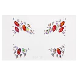 Cute Cat 3D Acrylic Rhinestone Face Sticker Masquerade Party Face Makeup Decoration Temporary Tattoo Face Painting Decals