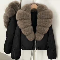 OFTBUY 90% White Duck Down Coat Luxury Winter Puffer Jacket Women Female Real Natural Fox Raccoon Fur Thick Warm Parkas
