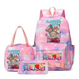 One Piece Backpacks Women Men Capacity School Bag Rucksack Printe Backbag Travel Daypack Male Backpack Mochila 3pcs