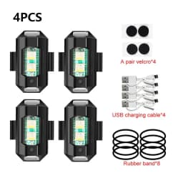 Universal Strobe Light for Motorcycle USB Car Warning Lamp LED Anti-Collision Bike Drone Night Flying Mini Flashing Signal Light