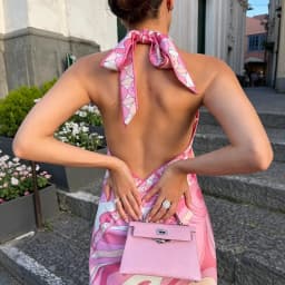 New Summer Sexy Halter Backless Printed Satin Vacation Beach Dress For Women Sleeveless Backless Loose Irregular Robe Vestidos