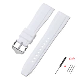 20mm 22mm Rubber Strap High Quality Curved End Silicone Watch Band for Swatch for Omega Moonswatch Bracelet Waterproof Wristband