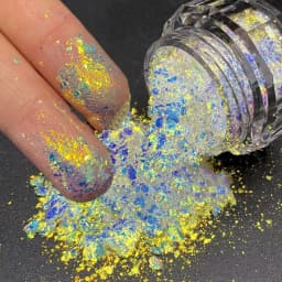 12 Colors Chameleon Glitter Flakes Irregular Untra-Thin Chameleon Yuki Glitter Sequins Mirror Effect Manicure Chameleon Sequins