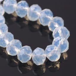 Solid Color 3x2mm 4x3mm 6x4mm 8x6mm 10x7mm 12x8mm Rondelle Faceted Czech Crystal Glass Loose Spacer Beads for Jewelry Making DIY