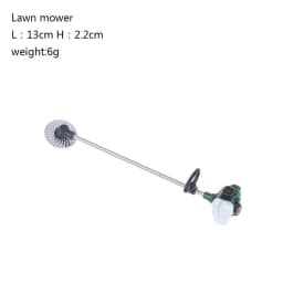 1PC Simulation Repair Tool Saw 1:12 Dolls Houses Miniature Chain Saw Lawn Mower Garden Decor Furniture Accessories Pretend Toys