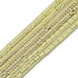 5x1/5x2/5x5MM Silver Plated Two Hole Rectangle Hematite Natural Stone Spacer Loose Beads For Jewelry Making Diy Accessories 15"