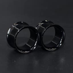 2pcs Acrylic White Black Transparent Ear Tunnel Plug Ear Gauges Piercing Double Curved Saddle Expander Stretcher Body Jewelry