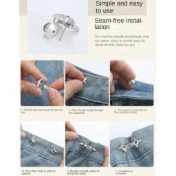 Temperament Four Pointed Star Waist Tightening Tool, Adjustable Waist Buckle, Fashionable Jeans, Fixed Waist Buckle 2024