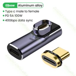 USB4.0 Magnetic Adapter Thunderbolt3 40Gbps USB C Male to Female 100W Fast Charging Magnet Converter 8K@60Hz USB C Data Adapter