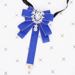Gorgeous Bow Tie Vintage Luxury Lady Head Diamond Pearl Ribbon Tassel Brooch Chic Girls Elegant Costume Jewelry Collar Pin