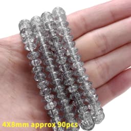 Natural Stone Square Beads Crack Crystals Gem Loose Spacer Cube Beads for Jewelry Making DIY Bracelet Necklace Accessories 6mm