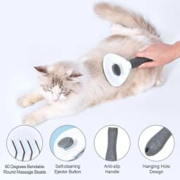 Self Cleaning Slicker Brush for Dogs and Cats Stonego Pet Grooming Tool Removes Undercoat Shedding Mats and Hair