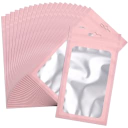 20pcs Zip Lock Bag Laser Plastic Jewelry Storage Bag DIY Earrings Necklace Bracelets Beads Gift Organizer Retail Packaging Pouch