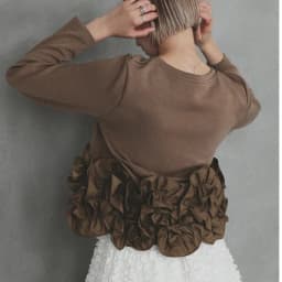 Floral Decorative Plate Short Sweatshirt Women's Spring Autumn Design Unique Attractive Beautiful Straight Cut Ladies' Top
