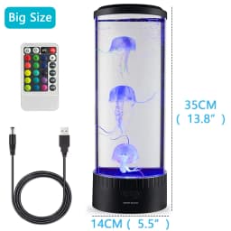 LED Jellyfish Lamp Ambient Night Light Remote Control Color Changing Decorative Lights Aquarium Birthday Gift For Children USB