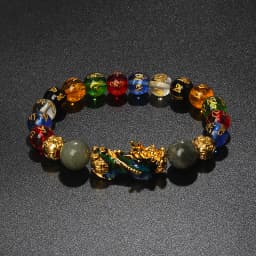 Color Changed Feng Shui Pi Xiu Bracelets Men Nature Stone Lucky Amulet Charm Beaded Bracelets Women Pi Yao Brave Wealth Jewelry