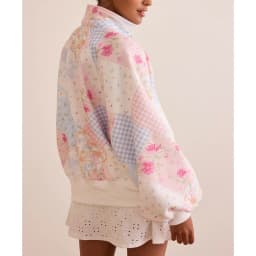 Combhasaki Half Button Collared Y2k Flower Sweatshirts Pink Floral Womens Vintage Bohemian Daily Streetwear Hoodies Pullover Top