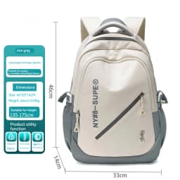 Large Capacity Lightweight and Simple Travel Canvas Backpack, Nylon Waterproof Casual Backpack, 15/16 Inch Laptop Backpack