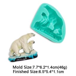 Cute Mini Bear Silicone Mold Fondant Cupcake Chocolate Biscuit Sugarcraft Kitchen Baking Cake Decorating Tools DIY Epoxy Mould