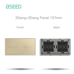 BSEED 1/2/3Gang WIFI Touch Switch Part Only Glass Panel Smart Dimmer Curtain Switch Function DIY Part EU Wifi Socket Parts