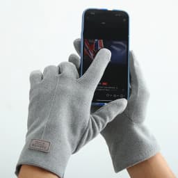 Winter Keep Warm Touch Screen Plus Velvet Inside Suede Mens Gloves Fashion Simple Solid Thicken Man Outdoor Cycling Drive
