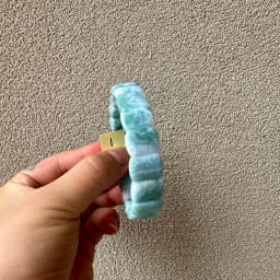 2026 AAA Grade Natural Larimar/Copper Pectolite Bead 10x14mm Bracelet Dominicana Genuine Larimar Gemstone Bangle Woman Wholesale