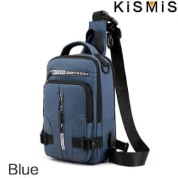 KISMIS Men's Multifunction Messenger Bag Shoulder Cloth Chest Bags Crossbody Casual Man USB Charging Handbag