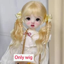1/6BJD Wig Bangs Ponytail Curly Soft Mohair Wig Braids Suitable for 30cm DD SD Doll Wig Toy Accessories 6-7 Inches Hair