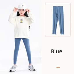 Autumn Solid Kid Leggings Girl Thin Tights Sweatpants 2+y Child Casual Ankle Length Pants Spring Toddler Skinny Cropped Trousers