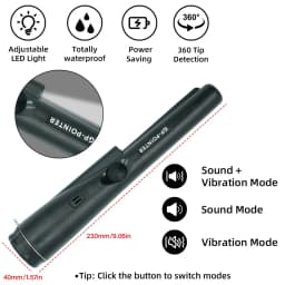 Protable High QualityHandheld Metal Detector GP-pointer Waterproof Positioning Rod Detecting With Bracelet LED Lights