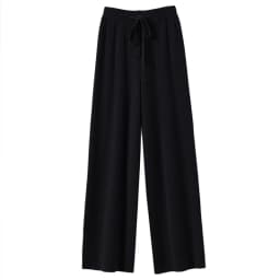 Women's Solid Color Wool Knitted Wide Leg Pants Autumn Winter Basic Soft Warm Cashmere Knit Trousers Casual Simple Style Korean