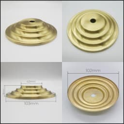 M10 Ceramic Desk Lamp Brass Base Cover Pure Copper Desk Lamp Plate I-Shaped Connector DIY Brass Lighting Hardware Accessories