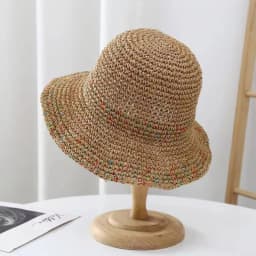 Summer Sun Hats for Women Straw Hat Showing Face Small Bucket Hat Large Brim Sunshade and Sunscreen Seaside Beach Cap