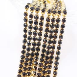 1 Yard Rhinestones Chain SS6- SS12 Gold Base Shine Crystals Stones Glue On Rhinestone Chain for Clothes Needlework Gems Crafts
