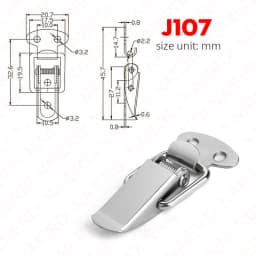 NAIERDI 6PCS Mild Steel Hasp Cabinet Boxes Spring Loaded Latch Catch Toggle Hasp For Sliding Door Window Hardware Tool Box Lock