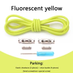 1 Pair No Tie Shoelaces For Sneakers Elastic Shoelace Metal Spring Lock Man And Woman Shoe Accessories Lazy Shoe Laces 100cm