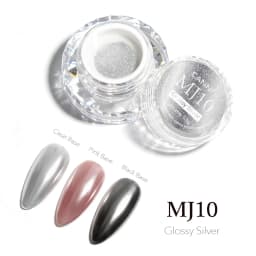 CANNI Top Coat for Chrome Powder 9ml Easy Apply with Stronger Mirror Effect Mirror Metallic Pigment for Gel Nail Art Salon