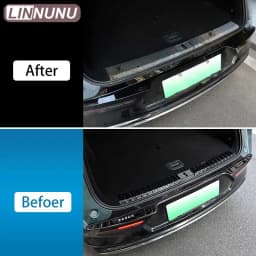 LINNUNU For Zeekr 7x Car Accessories Trunk Protector Sill Plate Rear Bumper Guard Trim Door Cover Stainless Steel Accessories